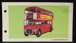 Spot on models 145 routemaster bus ovaltine ff415 picture card