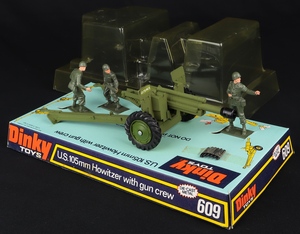 Dinky toys 609 u.s. howitzer gun crew ff447 front