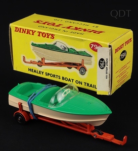 Dinky toys 796 healey sports boat trailer ff492 front