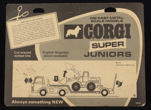 Corgi juniors 2003 machinery low loader roadmaster shovel ff601 back