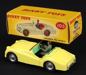 Dinky toys 105 triumph tr2 ff651 back