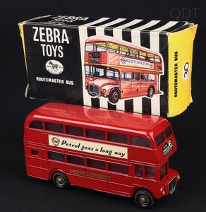 Zebra toys 30 routemaster bus petrol goes long way ff653 front