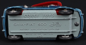 Corgi toys 240 ghia fiat jolly 600 ff775 base