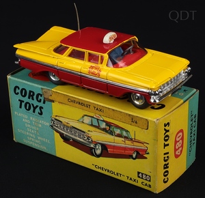 Corgi toys 480 chevrolet taxi cab ff869 front
