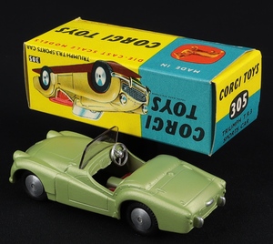 Corgi toys 305 triumph tr3 sports car ff887 back