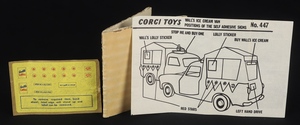Corgi toys 447 wall's ice cream van ff896 leaflet