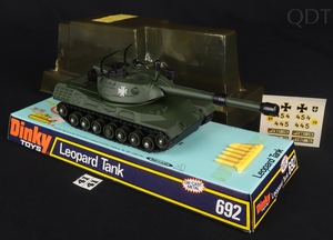 Dinky toys 692 leopard tank ff903 front