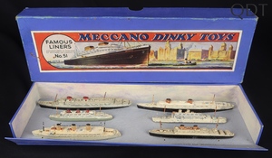 Meccano dinky toys no. 51 famous liners set ff937 front