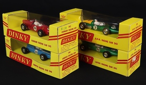 Dinky racing cars lotus brm cooper ferrari ff983 side