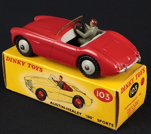 Dinky toys 103 austn healey 100 sports car gg108 back