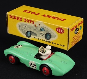 Dinky toys 110 aston martin db3 sports gg114 back