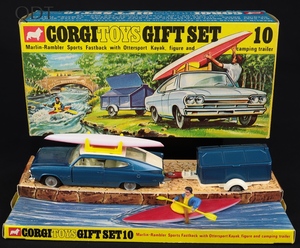 Corgi toys gift set 10 a marlin rambler sports fastback ottersport kayak camping gg133 front