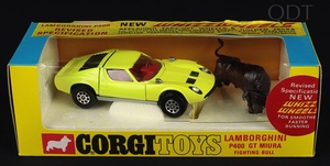 Corgi toys 342 lamborghini with bull gg207 front
