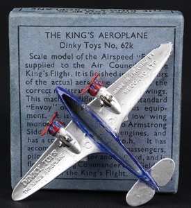 Dinky toys 62k king's aeroplane gg270 base
