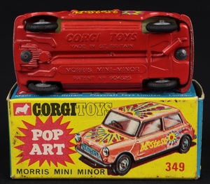 Corgi toys 349 morris mini minor pop art mostest gg274 base