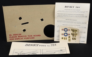 Dinky toys 724 sea king helicoopter gg282 leaflet