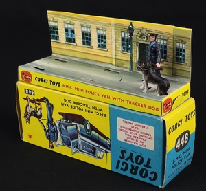 Corgi toys 448 bmc mini police van tracker dog gg443 box 1