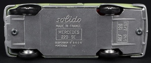 Solido models 126 mercedes 220 se gg445 base