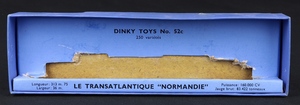 French dinky toys 52c la normandie steamship gg472 box