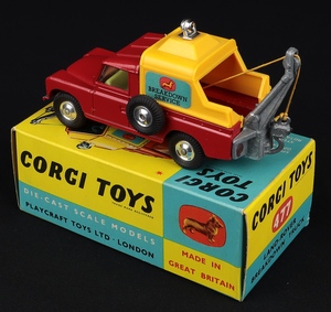 Corgi toys 477 land rover breakdown truck gg478 back