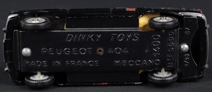 French dinky 1400 taxi radio 404 peugeot gg501 base