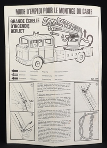 French dinky toys 568 berliet fire escape gg524 leaflet