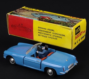 Nicky dinky toys 113 mgb sports gg585 back