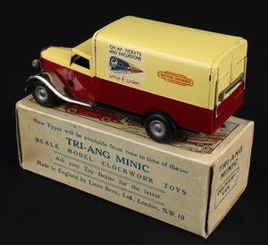 Tri ang minic models british railways delivery van 107m gg660 back