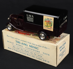 Tri ang minic 80m railway delivery van lms gg769 back