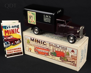 Tri ang minic 80m railway delivery van lms gg769 front
