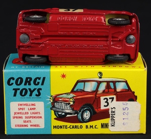 Corgi toys 317 monte carlo bmc mini cooper s spotlight gg857 base