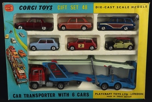 Corgi toys gift set 48 car transporter six cars gg868 front
