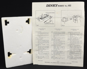 Dinky toys 102 joe's car gg924 leaflet