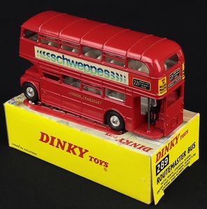Dinky toys 289 schweppes routemaster bus hh1 back
