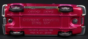 Corgi toys 310 chevrolet corvette sting ray hh4 base