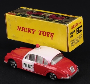 Nicky dinky toys 050 police jaguar hh7 back