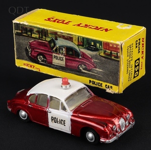 Nicky dinky toys 050 police jaguar hh8 front