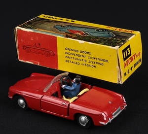 Nicky dinky toys 113 mgb sports hh9 back