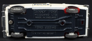 Dinky toys 255 ford zodiac police car hh89 base