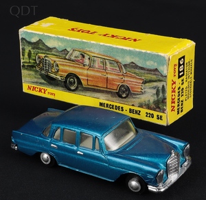 Nicky dinky toys 186 mercedes benz 220 se hh93 front