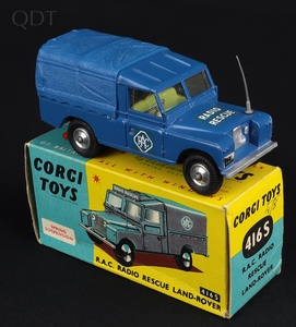 Corgi toys 46s rac radio rescue landrover hh113 front