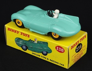 Dinky toys 238 jaguar d type racing car hh193 back