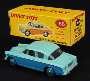 Dinky toys 166 sunbeam rapier saloon hh208 back