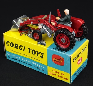 Corgi toys 69 massey ferguson 165 tractor with shovel hh220 front