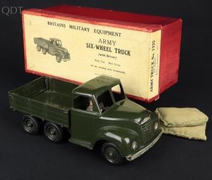 Britains 1335 army six wheel truck driver hh296 front