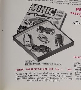 Tri ang minic gift set no. 1 pre war 5 cars hh319 page