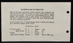 Spot on 116 caterpillar tractor bulldozer picture card 2