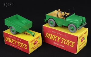 Dinky toys 340 land rover 341 trailer hh401 front