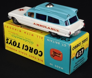 Corgi toys 437 cadillac ambulance  back