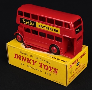 Dinky toys 291 london bus exide hh544 back